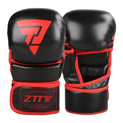 Bőr UFC fekete MMA kesztyű